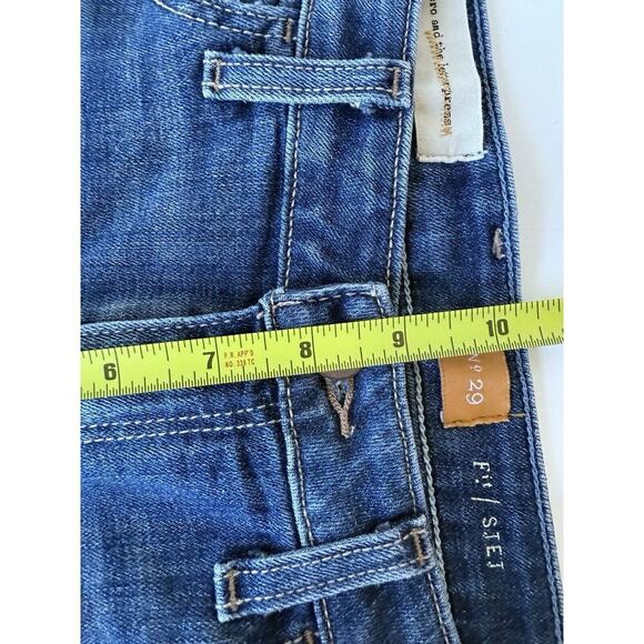 Pilcro Anthropologie Jean Shorts Fit Stet Women Size 29 Blue Stretch Inseam 6.5’ - Picture 9 of 9